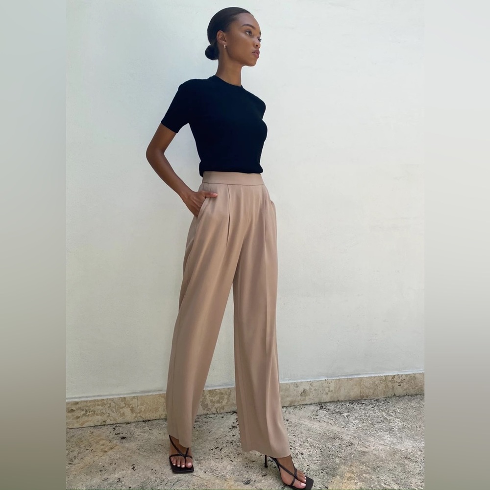 Aritzia Babaton Tio Pant in Natural Tan 2